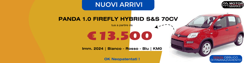 offerta Panda km0 | anno 2024| senza obbligo di finanziamento| adatta a neopatentati
