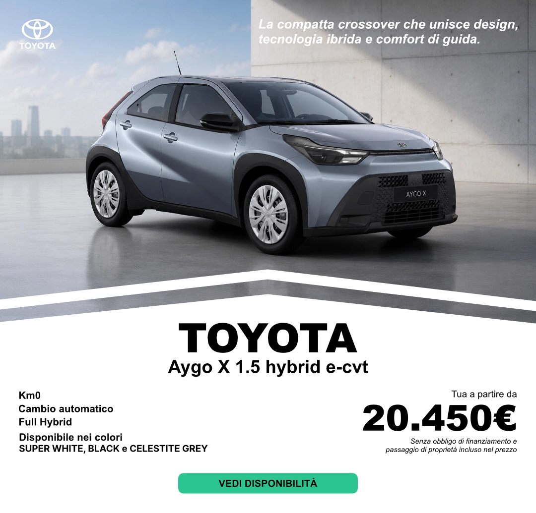 Toyota Aygo X 1.5 Full Hybrid e-CVT vista mobile