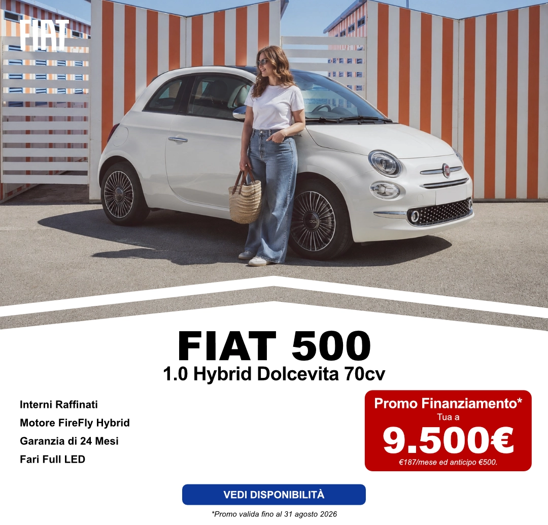 Fiat 500 Dolcevita in promozione con finanziamento presso Motor Market