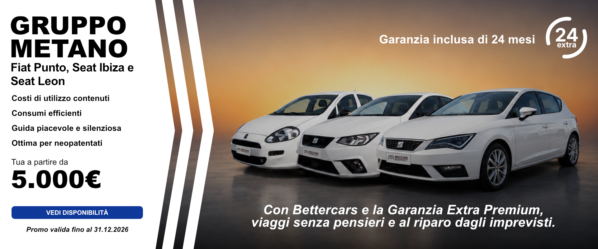 Promozioni auto a metano presso Motor Market