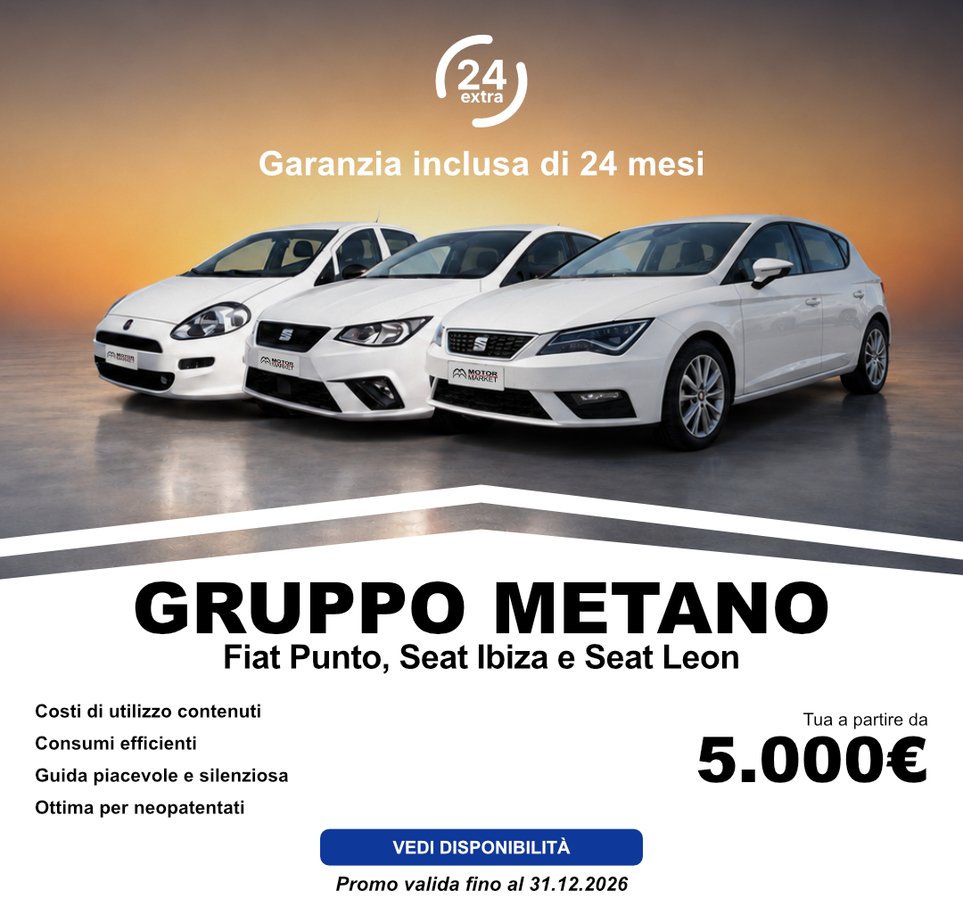 Promozioni auto a metano presso Motor Market